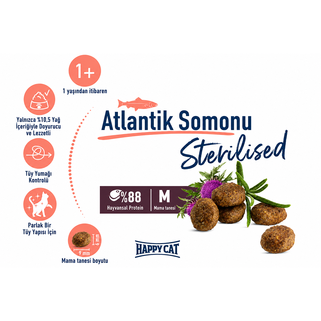 Happy Cat Sterilised Adult Atlantic Salmon