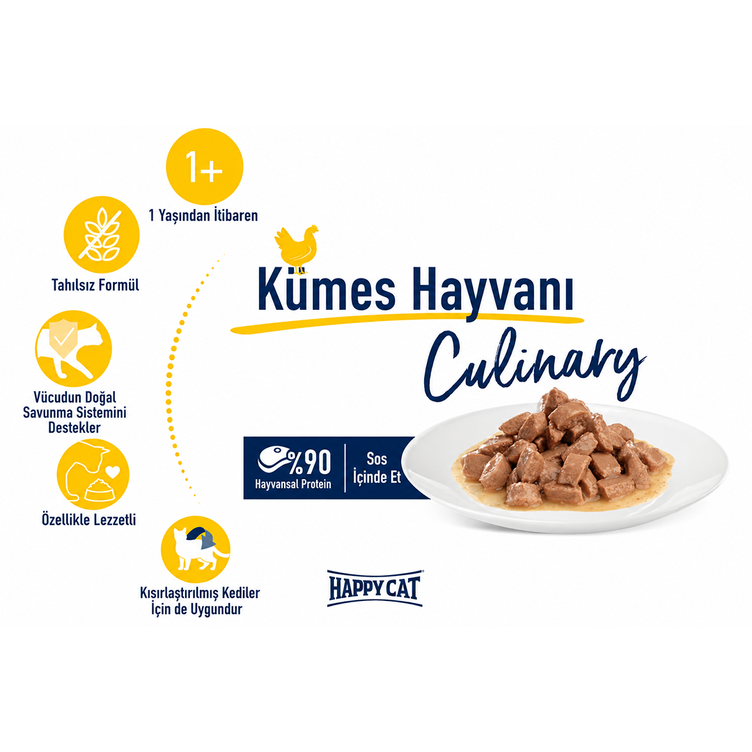 Happy Cat Culinary Meat in Sauce Farm Poultry