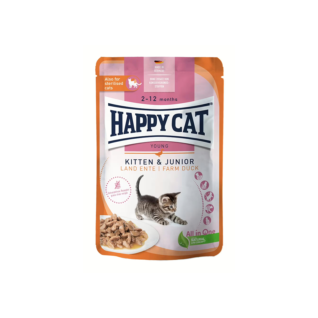 Happy Cat Young Kitten & Junior Farm Duck