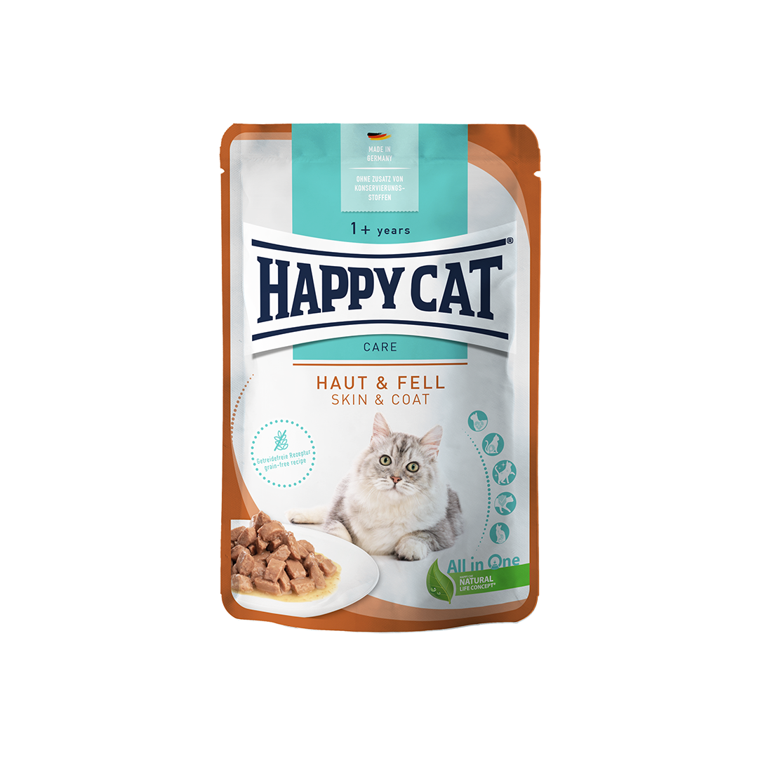 Happy Cat Care Meat in Sauce Skin & Coat